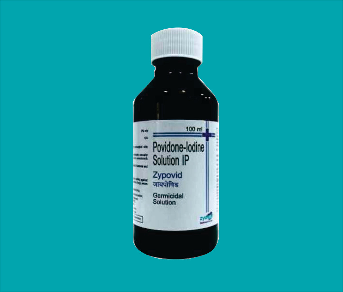 Zypovid 
(Povidone- Iodine Solution)  (100ml.)Povidone Iodine I.P. ----5 % W/V by Zydus