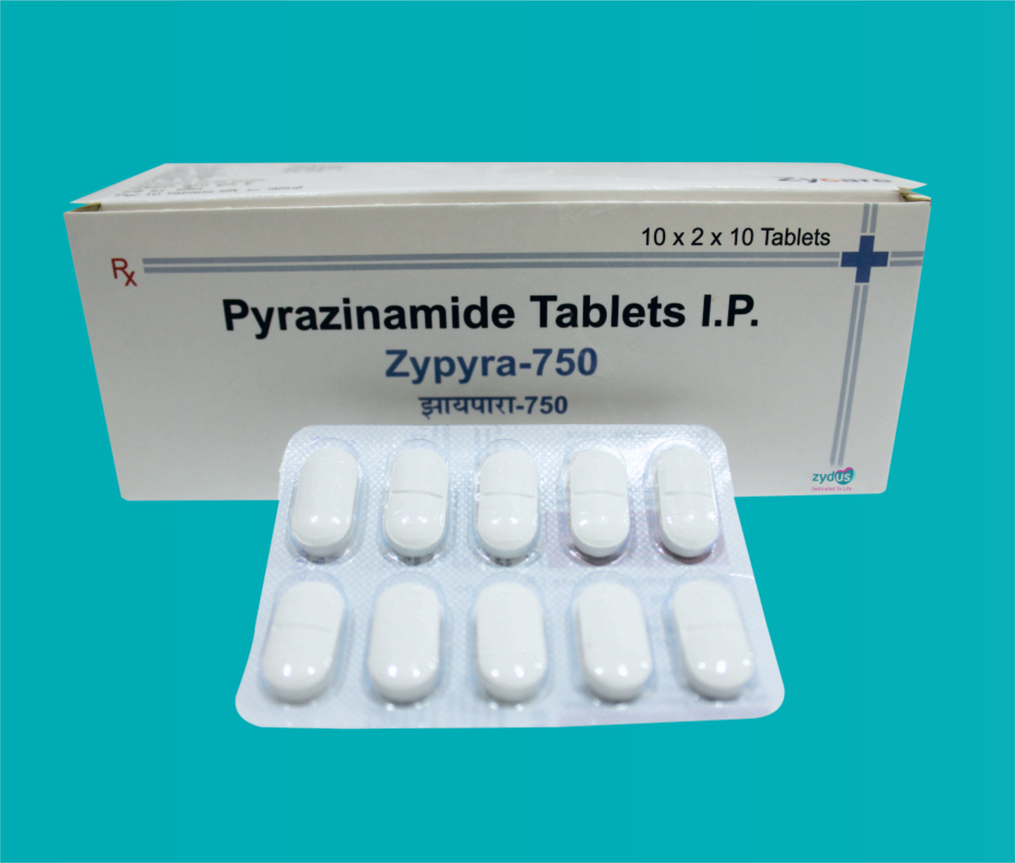 Zypyra  750 Tab 20X10 Pyrazinamide 750 Mg by zydus