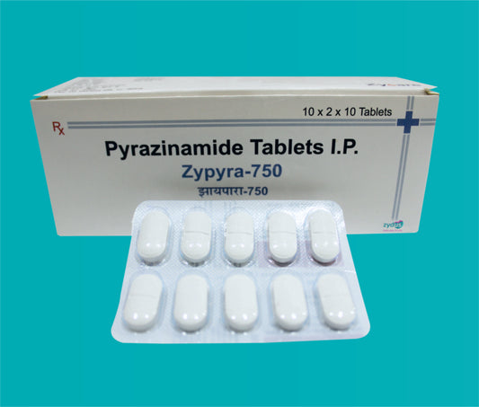 Zypyra  750 Tab 20X10 Pyrazinamide 750 Mg by zydus