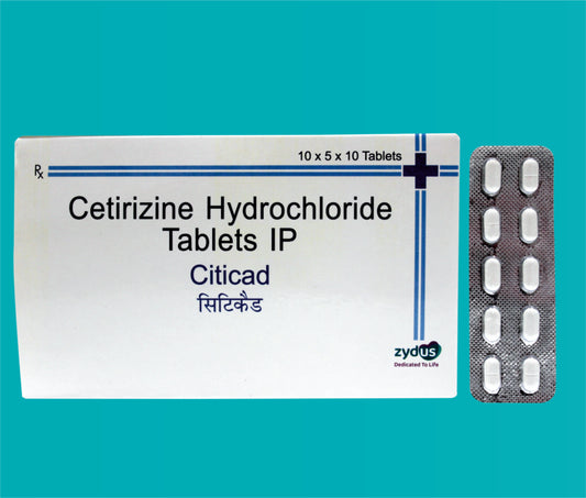Citicad Tab.  50X10 Cetirizine Hydrochloride 10 Mg by zydus