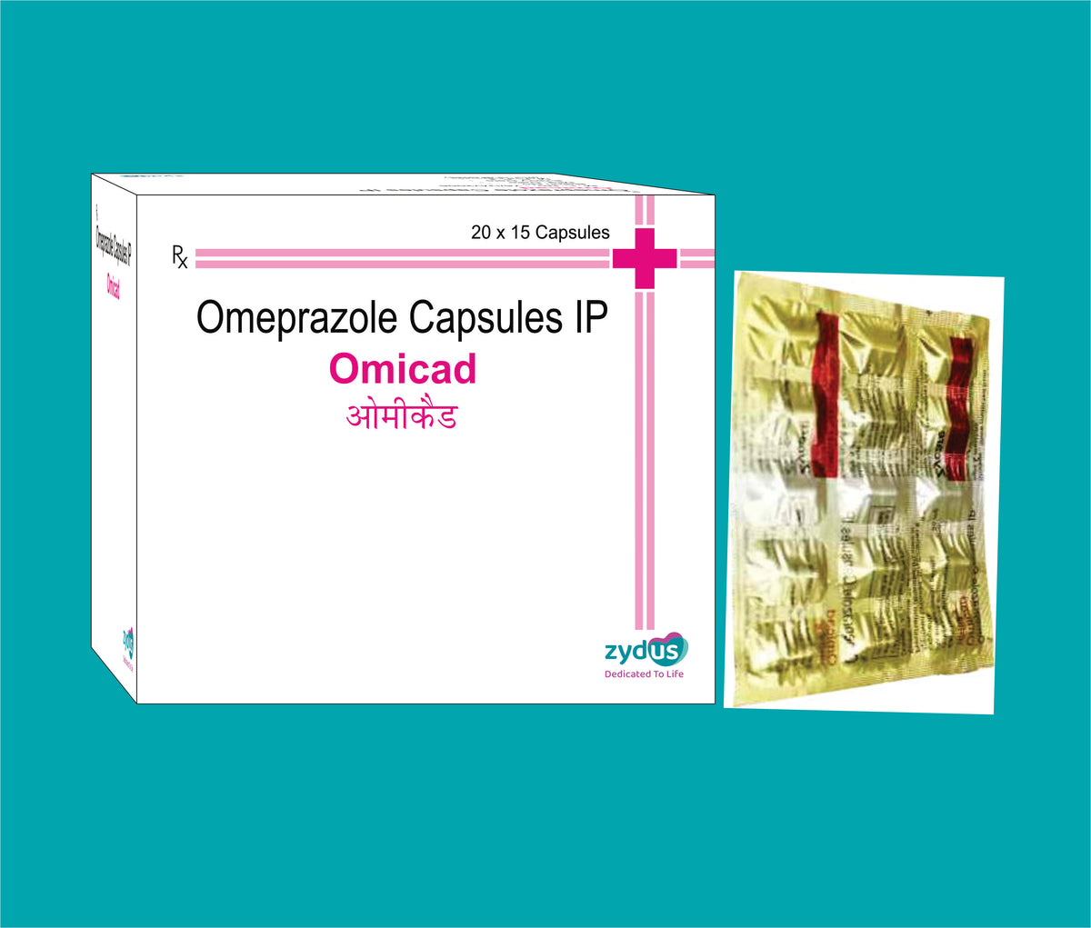 Omicad Cap. (20x15)Omeprazole 20 Mg by Zydus