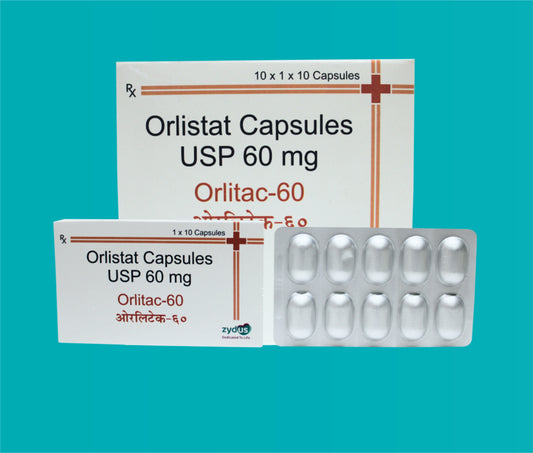 Orlitac 60 Capsule  10x1x10 Orlistat 120 Mg by zydus