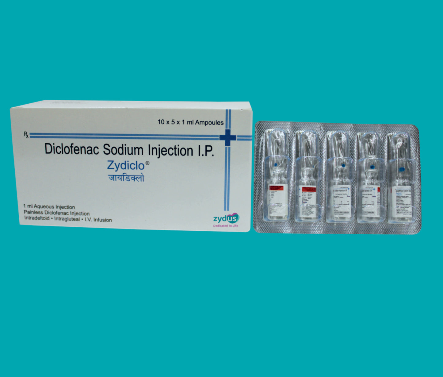 Zydiclo 1 ml. Inj 1ml.Amp Diclofenac Sodium 75 Mg by zydus