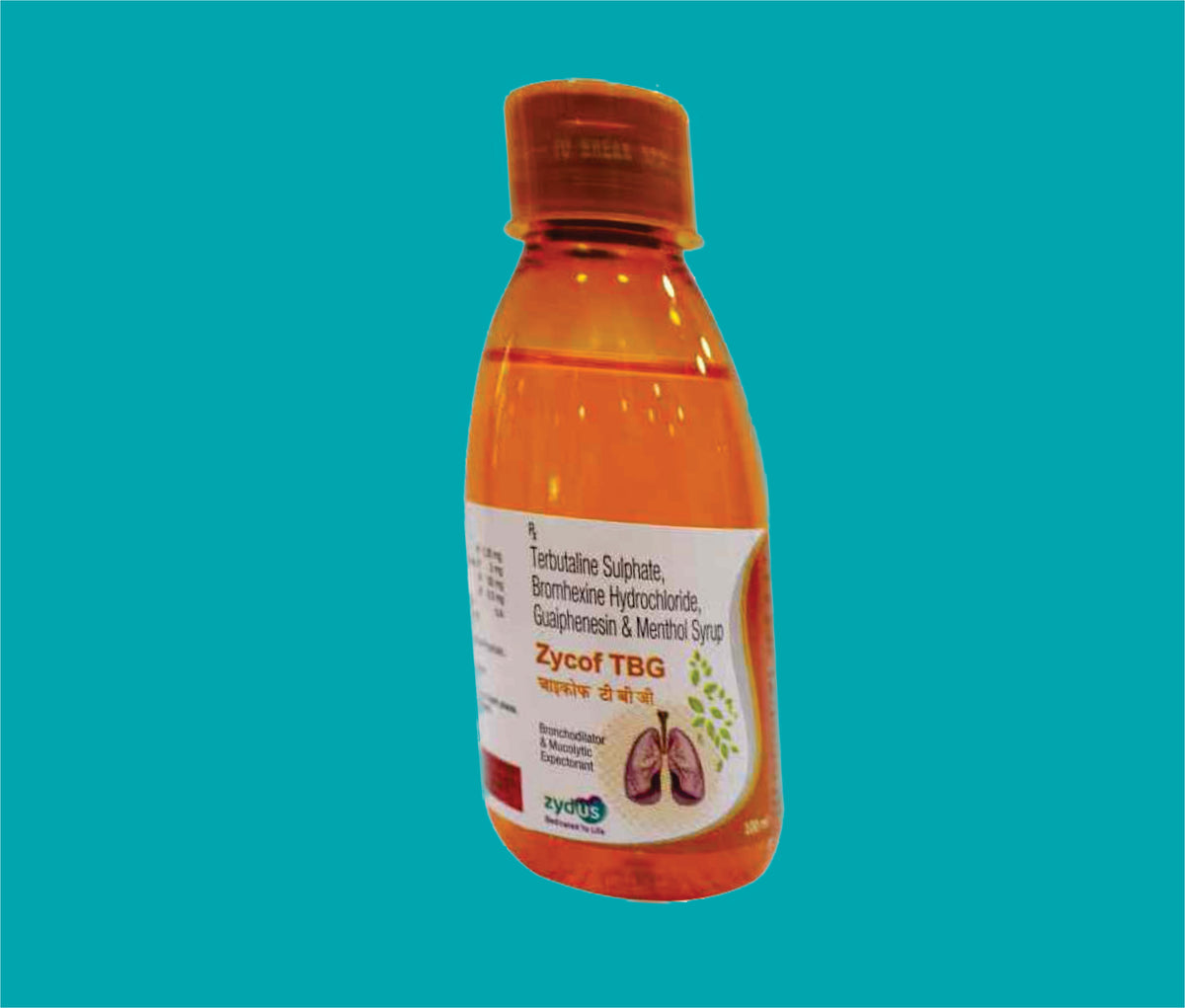 Zycof- TBG Syp  (100ml.)Terbutaline 1.25 Mg + Bromhexine 2 Mg + Guaifenesin 50 Mg + Menthol 1 Mg by Zydus