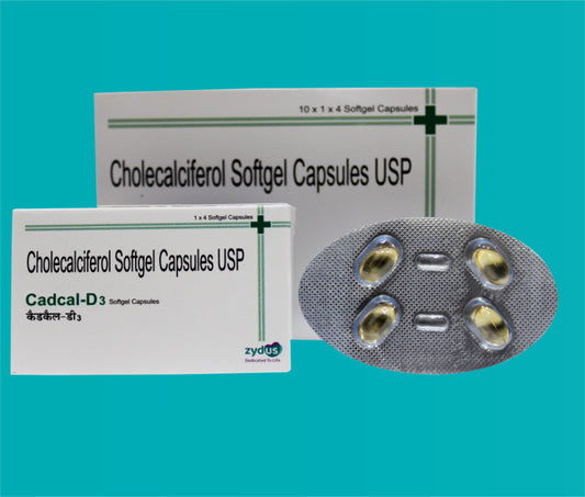CADCAL-D3 
Soft Gel Capsules 10x1x4 Vitamin D3 60000 Iu by zydus