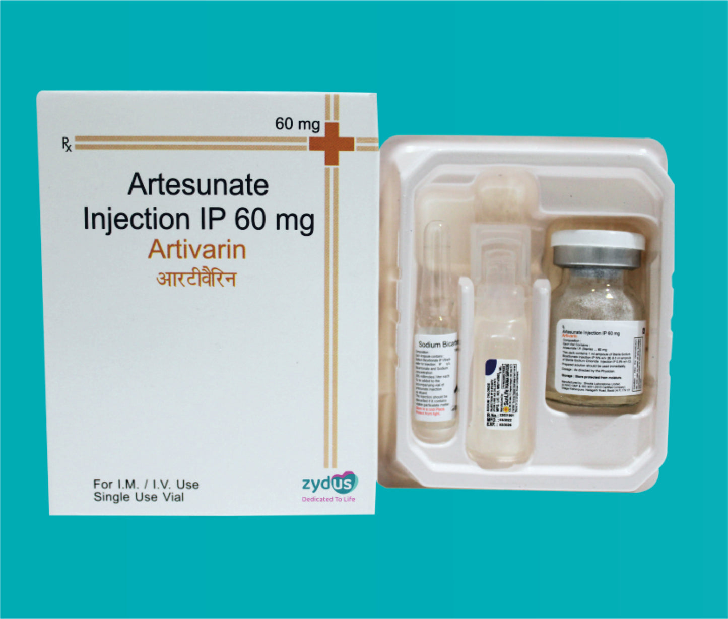 Artivarin Injection 60 mg  1Vial Artesunate 60 Mg by zydus