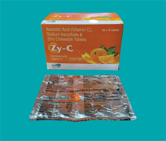 ZY - C TABLET (20X15)Ascorbic Acid + Sodium Ascorbate + Zinc by Zydus