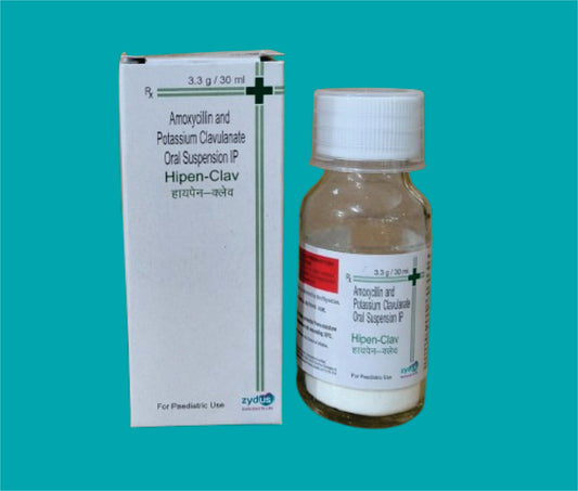 Hipen Clav  Dry Sup 30 ml.
 with WFI (30 ml ) (30ml.)Amoxicillin 200 Mg + Clavulanic Acid 28.5 Mg by Zydus