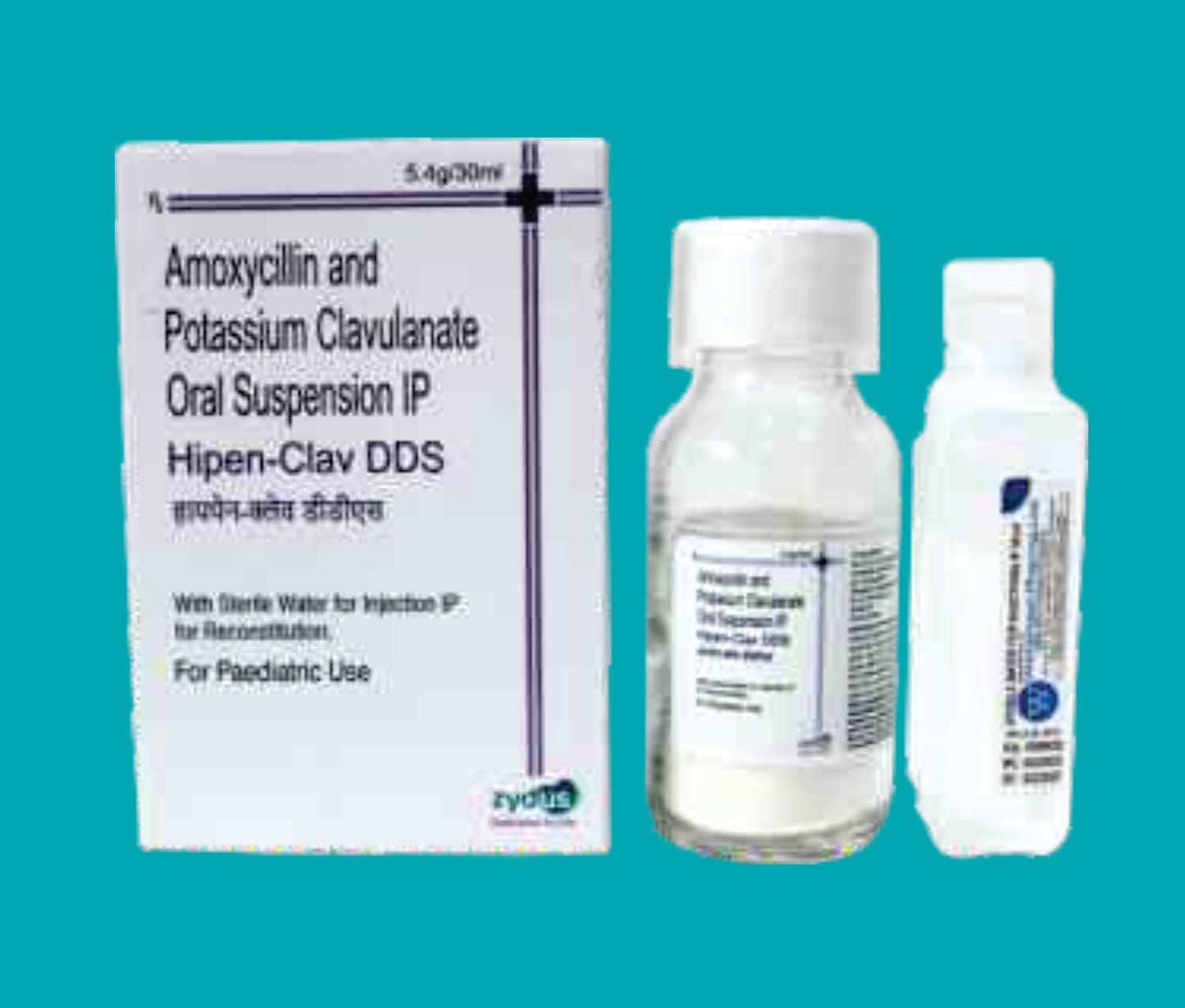 Hipen Clav  DDS Sup 30 ml.
 with WFI (30 ml ) 30ml. Amoxycillin 400 Mg + Clavulanic Acid 75 Mg by zydus