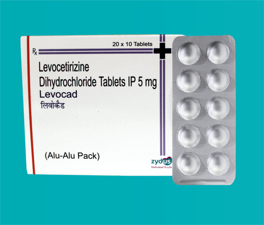 Levocad Tab (Blister) 50X10 Levocetirizine Dihydrochloride 5 Mg by zydus