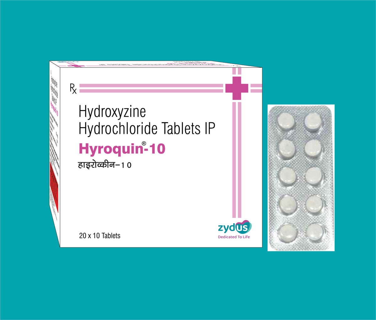 Hyroquin 10 (20X10)Hydroxyzine 10 Mg by Zydus