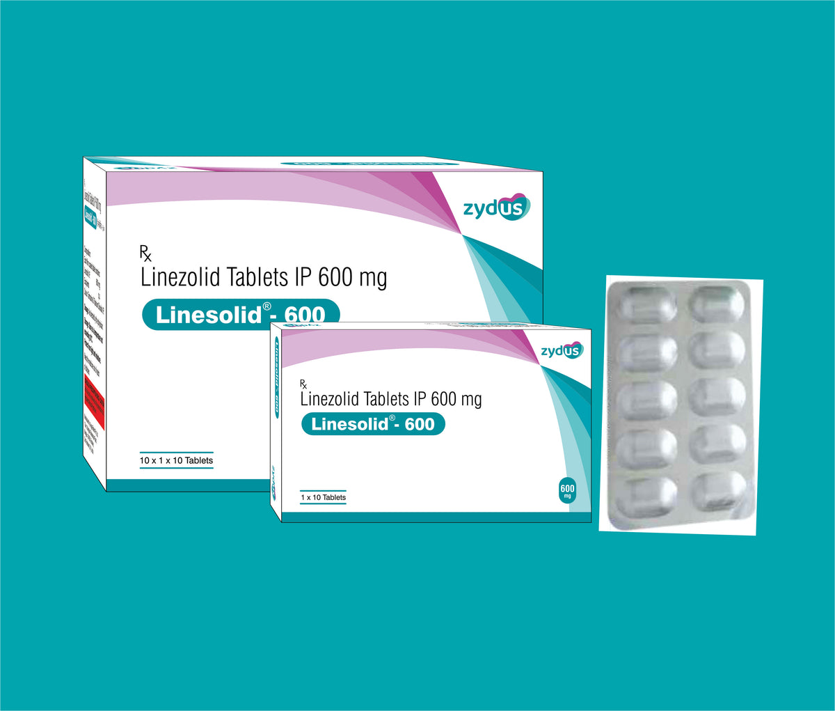 Linesolid-600 Tablet (10X1X10)Linezolid 600 Mg by Zydus