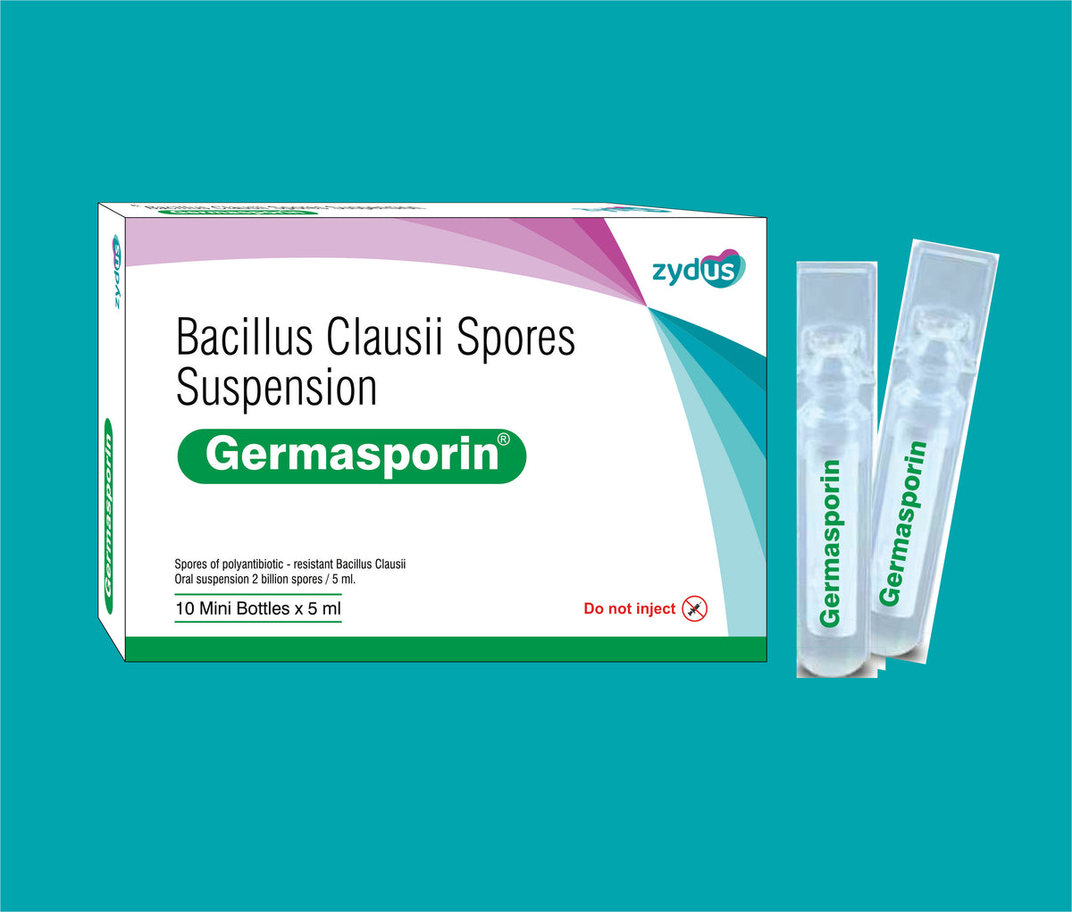 Germasporin Oral Suspension (5ml)Bacillus Clausil Ubbc-07     2 Billion Spores by Zydus