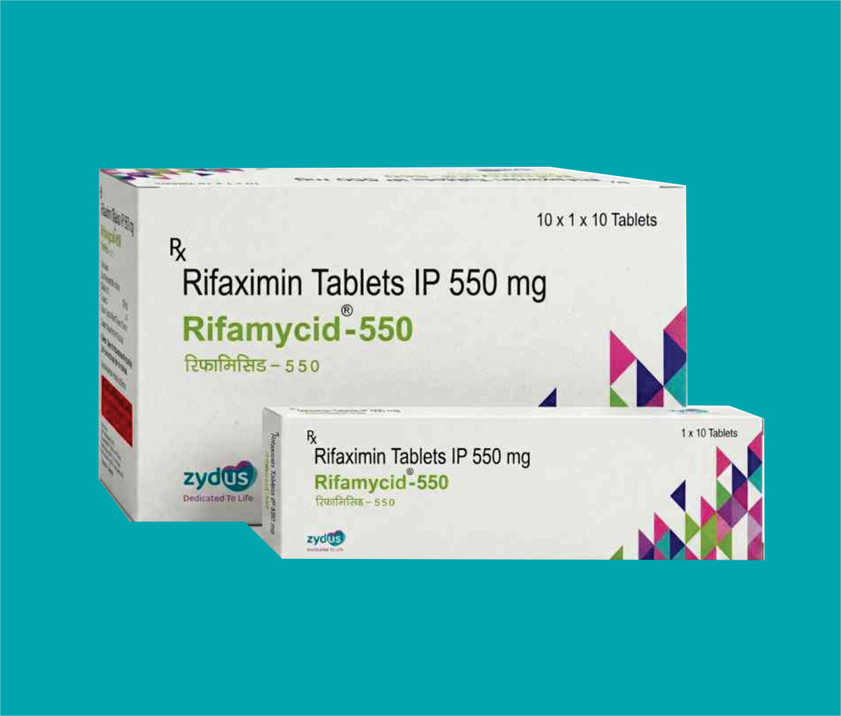 Rifamycid 550 (10X10)Rifaximin 550 Mg by Zydus