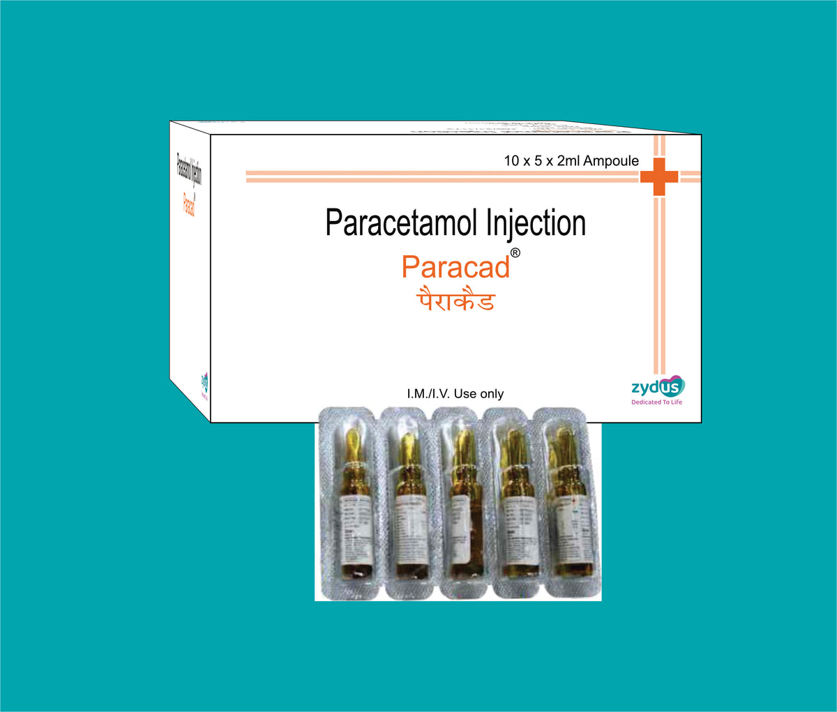 Paracad Inj. (2ml.)Paracetamol I.P 150 mg by Zydus