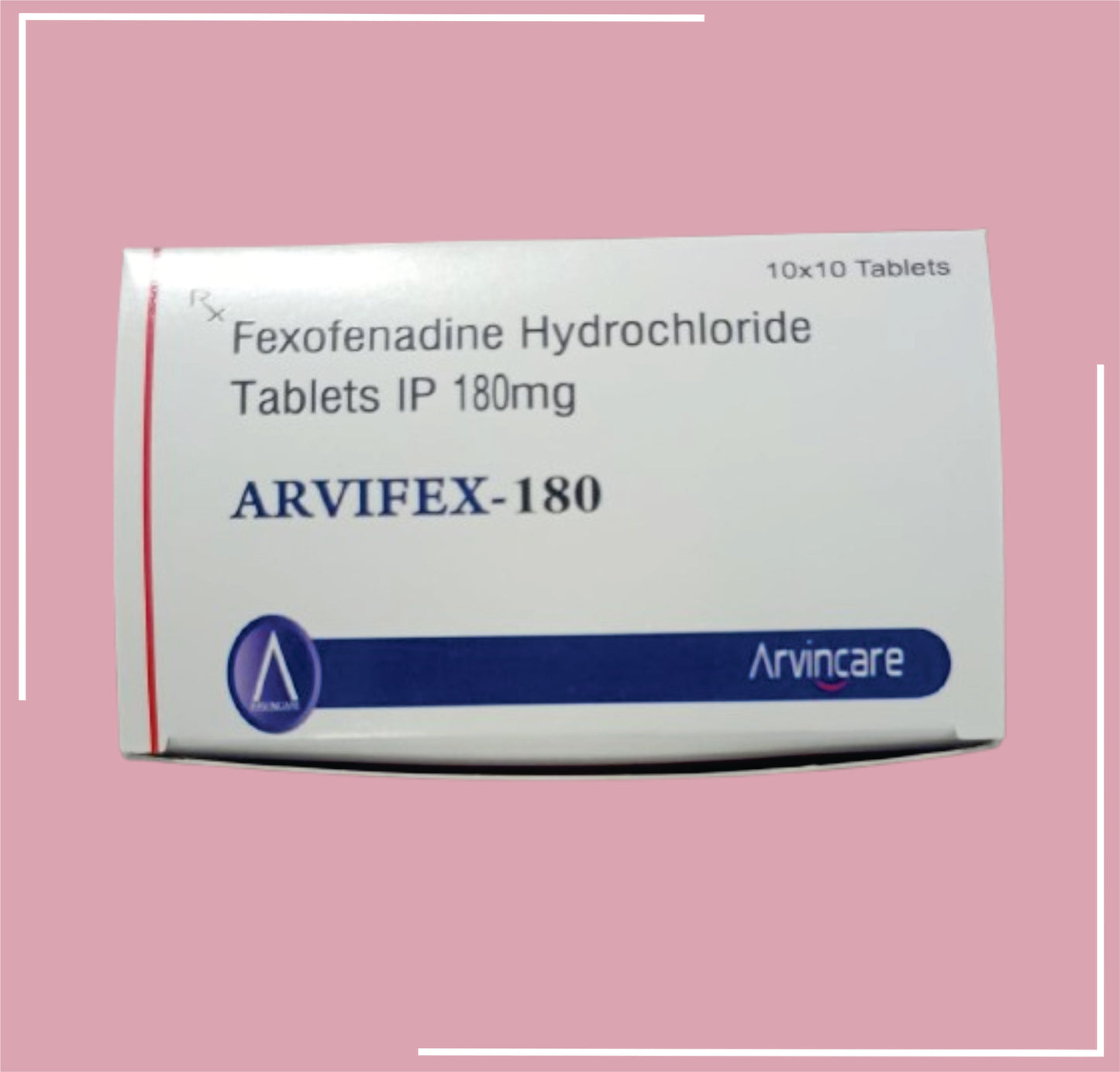 Arvifex-180 Tab. 10X10 (Fexofenadine Hydrochloride 180 Mg Tablet by Arvincare