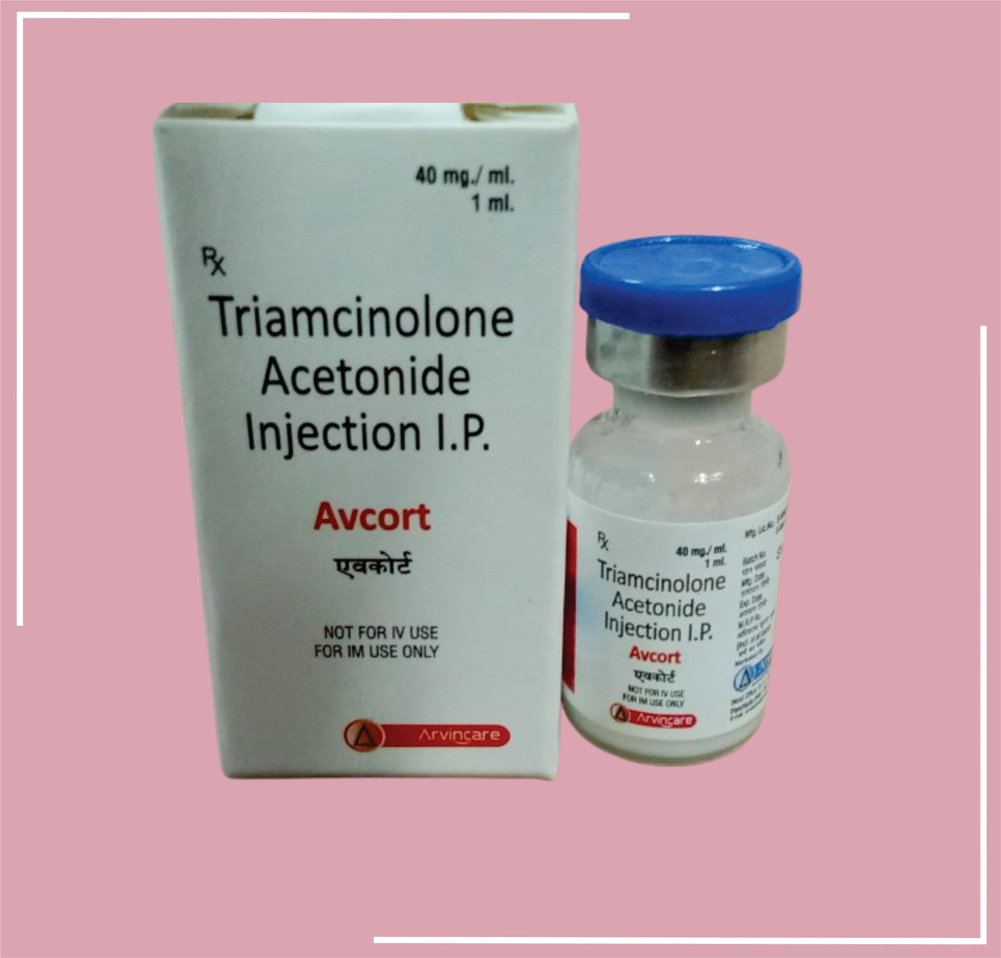 Avcort (Triamcinolone) 1 Ml (Triamcinolone Acetonide 40 Mg/Ml Injection by Arvincare