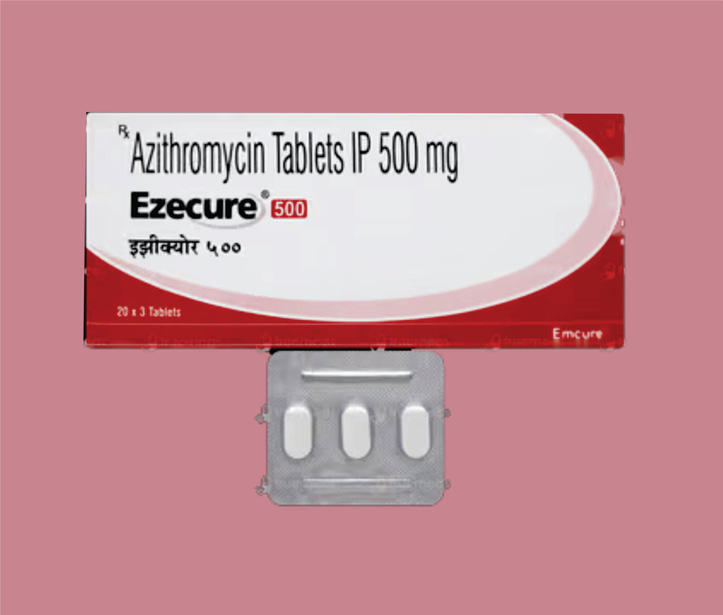 Ezecure 500 Tablet (20x3) Azithromycin IP 500 mg by Emcure