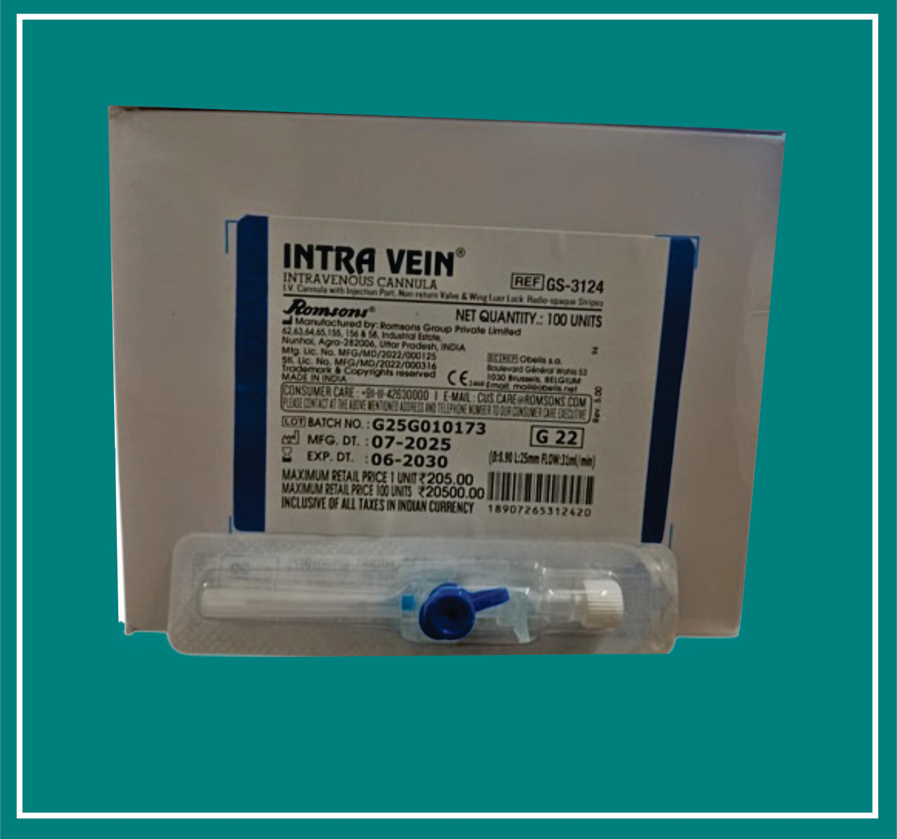 INTRA VEIN G 22 PCS by Romson 1
