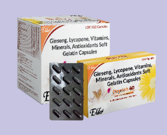 OXYRICH 40 SG 15'S ( Ginseng,Lycopene, Vitamin, Minerals, Antioxidants Soft Gelatin Capsules ) by Elder
