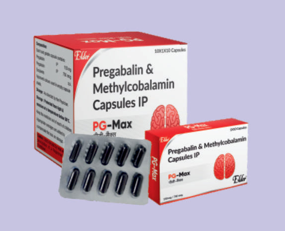 PG MAX CAPS (75/1500) 10'S ( Pregabalin 75MG, Methylcobalamin 1500mcg ) by Elder