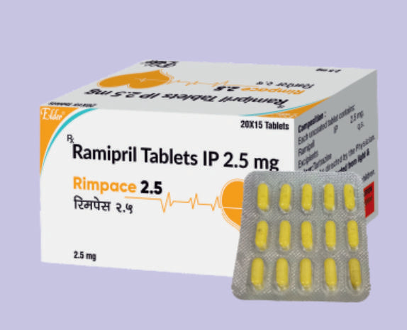 RIMPACE 2.5 TABS 15'S ( Ramipril2.5mg ) by Elder