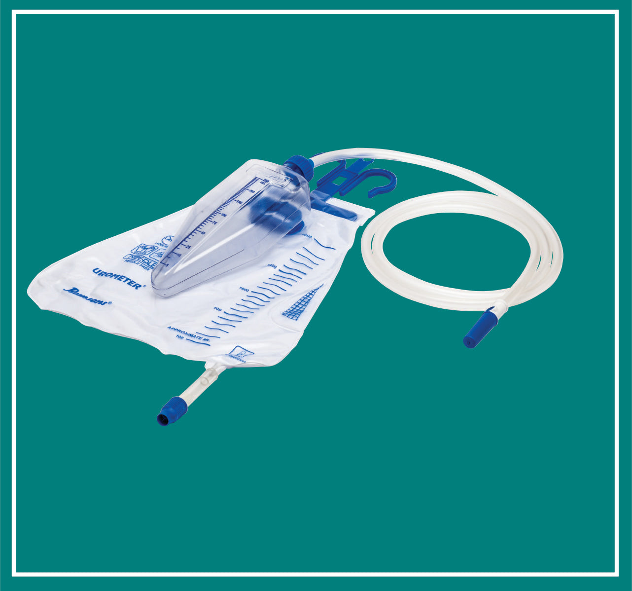 URINE COLLECTING BAG - UROMETER ADULT (Urine Bag with Measured Volume Chamber (Urometer)) by Romson 1
